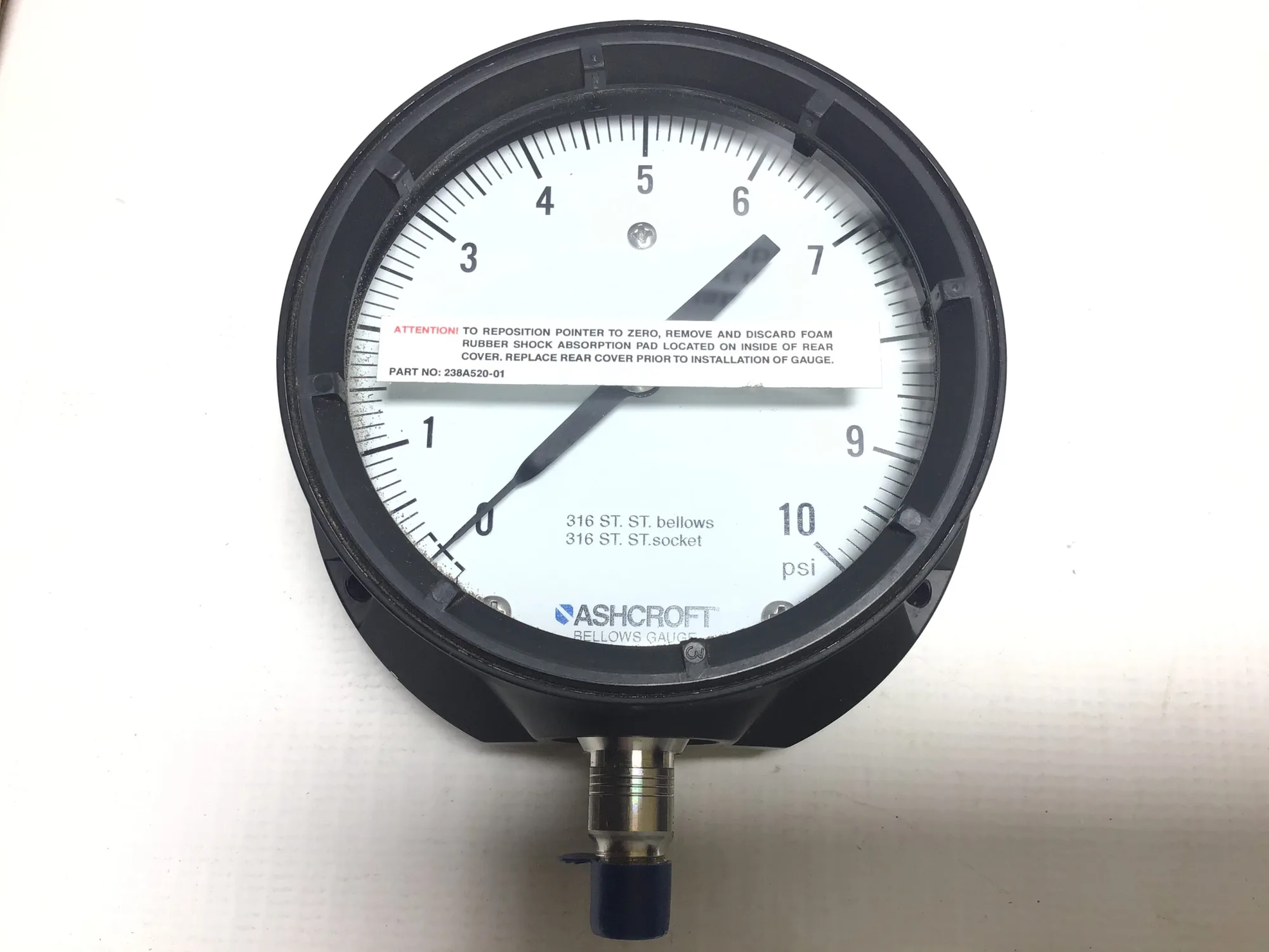 Ashcroft 45-1189-SS-02L-10 – 238A520-01 General Service Gauge 4-1/2″ Inches