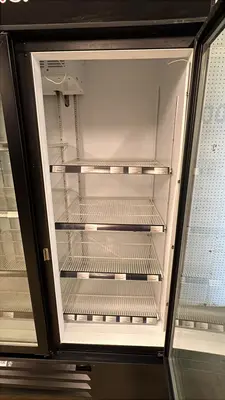 Used Beverage Air Used 2017 Beverage Air LV72HC-1-B Refrigerated Glass 3 Door Reach In Merchandiser Display Refrigerators Illinois US | Falcon Restaurant Supply #1373725