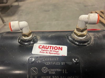 Manchester 304983 Steel Horizontal 3 Gallon Air Compressor Receiver Tank 200 PSI