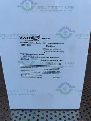 NEW CASE OF 50 - VWR 10861-698 TISSUE CULTURE PLATES 12 WELL, STERILIZED