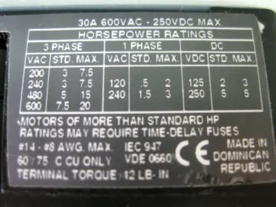 USED Allen-Bradley 194R-NJ030P3