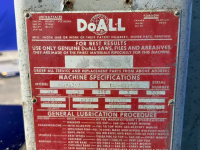 Used DOALL 1612U Vertical Band Saws Ohio US | HGR 24 #1287426