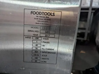 Used 2017 FOODTOOLS AUTOMATED PORTIONING EQUIPMENT CS-2100RF Slicers / Dicers / Cutters British Columbia CA | Steep Hill Equipment Solutions #1369421