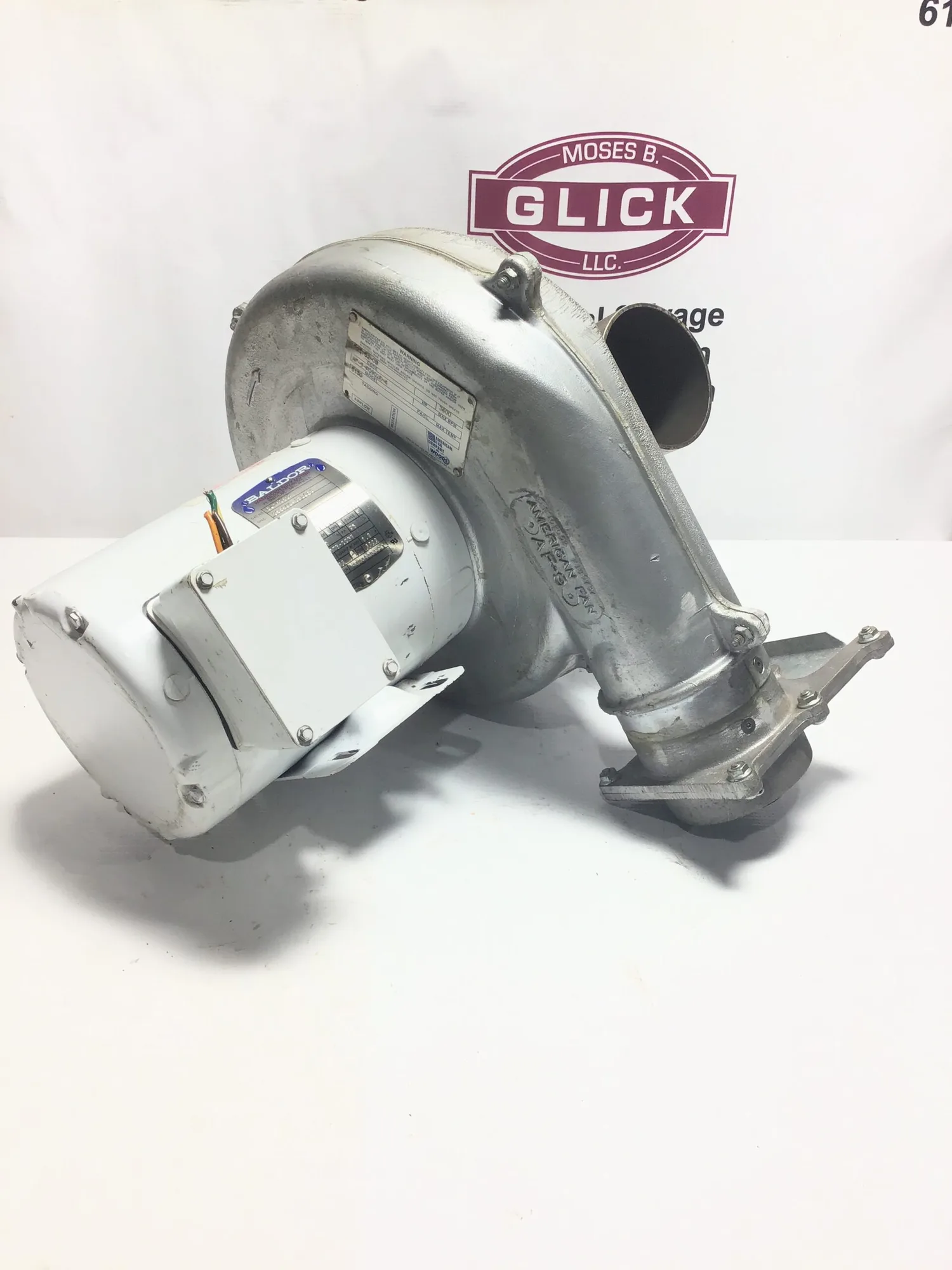 American AF-9-R09026-4 Fan Blower with Baldor Motor 1/2HP 3PH