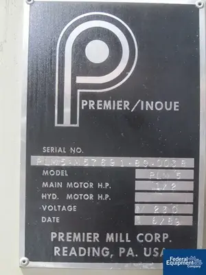 USED Premier 5 Liter Premier Planetary Mixer, Model PLM 5