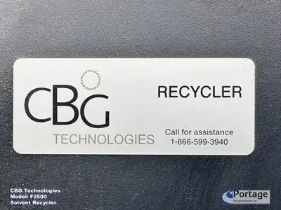 USED 2008 CBG TECHNOLOGIES F2500 SOLVENT RECYCLER
