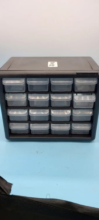 Used Akro-Mils Akro-Mils 10716 16-Drawer Plastic Drawer Storage Cabinet Cabinets Arizona US | ASSET CONVERSION SPECIALISTS, INC. #1181219