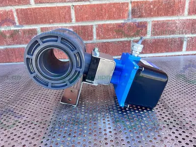 USED HAYWARD CONTROLS EVR6 D SOLENOID VALVE 115 V W/ HAYWARD 3" TRUE UNION BALL VALVE