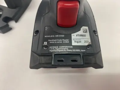 USED KEYENCE RUGGED INDUSTRIAL HANDHELD CODE READER, WIRELESS/WIRED W/ MOUNT