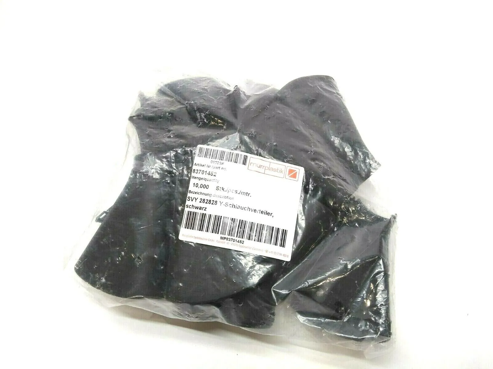 NEW MURRPLASTIK SVY 282828 Y SHAPED CONDUIT DISTRIBUTOR BLK 10 PCS