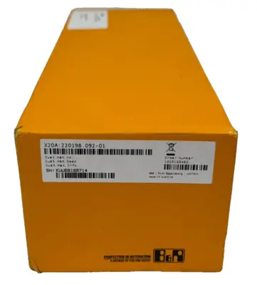 NEW B&R X20A:220198.068-02 BUS CONTROLLER HUB 6-PORT
