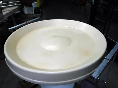 USED MOTORIZED LAZY SUSAN ROTATING WORKSTATION