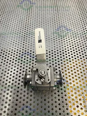 USED SVF -F. C. I. SB79999ATTR BALL VALVE W/ 1" SANITARY FITTING
