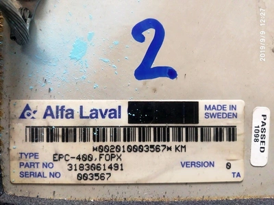 (5) Alfa-Laval EPC-400 control units.