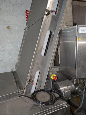 elevator, stainless steel, modular belt