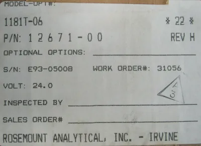 NEW ROSEMOUNT 1181T-06 TRANSMITTER 12671-00 1181T 1181T06