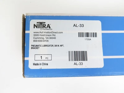 New | in-Stock Nitra Pneumatics AL-33 Air Pressure Regulators California US | ANACAPA EQUIPMENT BROKERS, INC #1480488