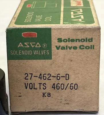 New | in-Stock ASCO 27-462-6-D Solenoid Valves Ohio US | Surplus Asset Holdings #1225968