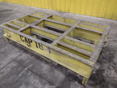 16 TON (32,000 LBS) x 46" x 80" HEAVY DUTY RAIL MOUNTED PORTABLE TRANSFER CART: YOBRO #24227