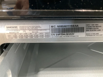 Used SAMSUNG NX60A6111SS/AA Residential Appliances Michigan US | Miedema Asset Management Group #1577975