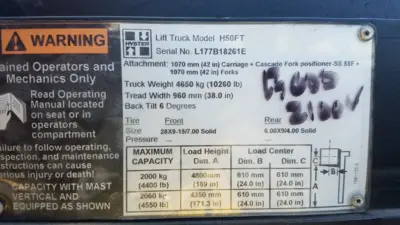 USED 2007 HYSTER H50FT