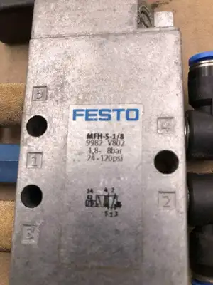 FESTO MFH-5-1/8 4 Way, 5 Ported Solenoid Valve 24-120PSI 1/8″