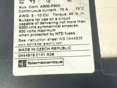 USED SCHNEIDER ELECTRIC LC1D50