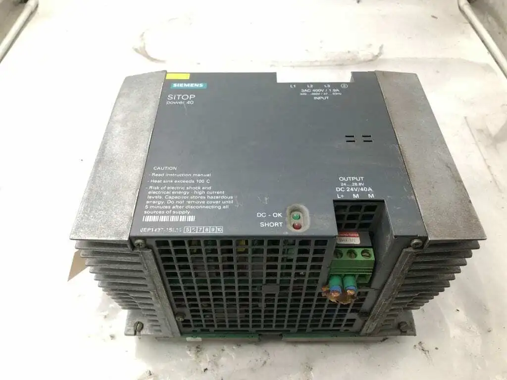 Siemens SITOP Power 40 PLC Power Supply 47-63Hz 400V 340-460V / 24V 40A