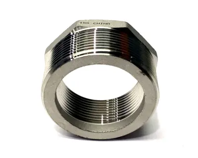 4464K179 | 304 SS Threaded Pipe Fitting, Bushing Adapter, 3" Male x 2-1/2" Female - New – Open box