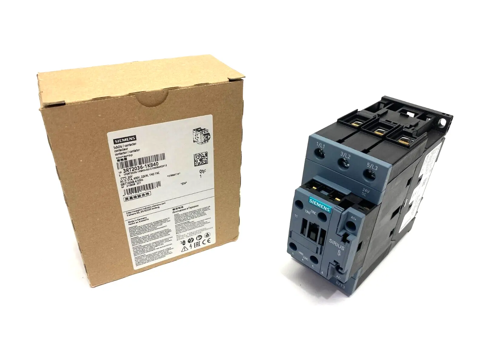 USED SIEMENS SIRIUS POWER CONTACTOR 3-POLE SCREW TERMINAL