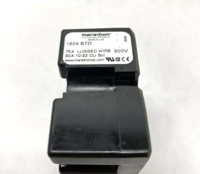 1504 STD | Marathon  75A Lugged Wire Terminal Strip 600V 30A 10-22 CU Solid - New Other