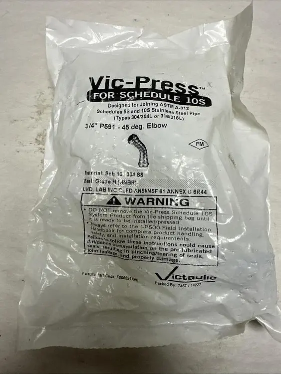 Used VIC-PRESS P591 Valves/Fittings | Surplus Asset Holdings #1217144