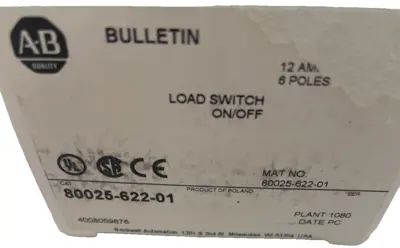 ALLEN BRADLEY 194L-E12 LOAD SWITCH 80025-622-01 194LE12 NEW, SURPLUS