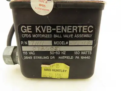 General Electric 71111 KVB Enertec CFDS Motorized Ball Valve 115VAC 150W 1/4"NPT