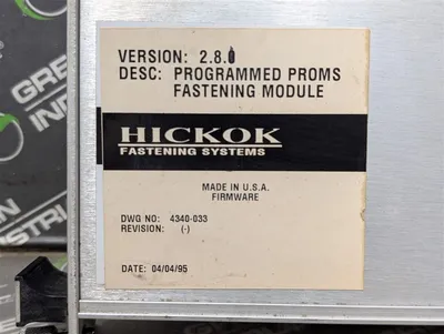 Hickok 60MT3***/A Fastening / Programmed PROMS Module Version 2.8.1 Used