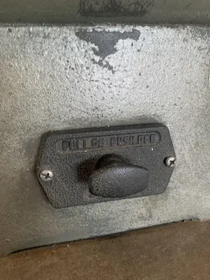 8" X 5 HP DOUBLE END PEDESTAL GRINDER. STOCK # 0680324