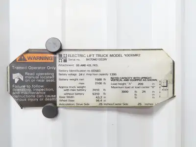 Hyster 520013607 Instrument Panel Battery Hour Meter Display From N30XMR2