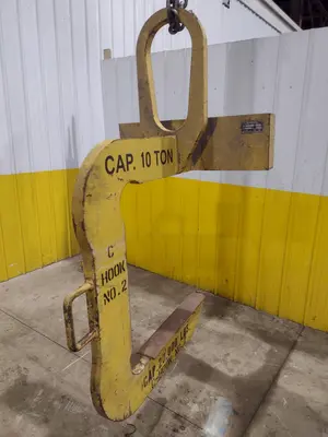 10 TON X 40" WIDE MAZZELLA C-HOOK CRANE COIL LIFTER: STOCK #23568