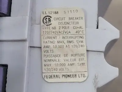 Used FEDERAL PIONEER LL12188 Switchgears British Columbia CA | Lenmark #238827