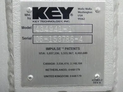 USED 2019 KEY TECHNOLOGY, INC 434941-1