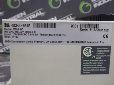 Sti 40344-0010 RM-2AC Safety Light Curtain Resource Module Used