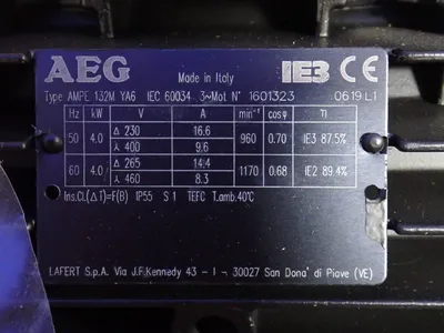 Used AEG AMPE 132M YA6 IEC 60034 Motors (misc) Ohio US | HGR 24 #938027