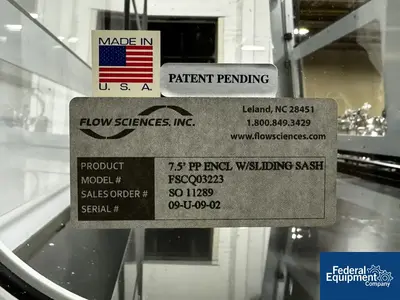 USED Flow Sciences, Inc. 90" Flow Sciences HEPA Hood, Model# FSCQ03223