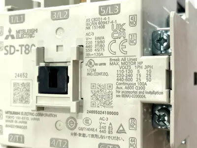 NEW MITSUBSHI ELECTRIC SD-T80 DC24V 2A2B MAGNETIC CONTACTOR SDT80