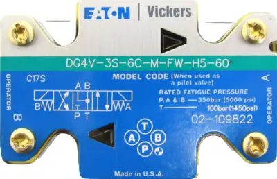 NEW VICKERS DG4V-3S-6C-M-FW-H5-60 SOLENOID VALVE DG4V3S6CMFWH560