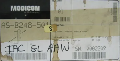NEW MODICON AS-B248-501 MODULE 2.5A 10-60VDC ASB248501