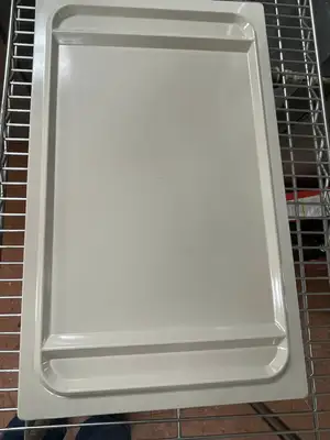 Used GET Used GET ML-160 21 1/2" x 13" Full Size White Melamine Salad Cold Bar Cover Food, Restaurant, & Bakery Parts & Accessories Illinois US | Falcon Restaurant Supply #1375694