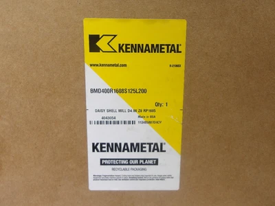 Kennametal 4" Coolant Thru Facemill 1.25" Arbor BMD400R1608S125L200 (LOC2164)