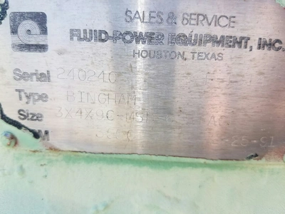 USED SULZER BINGHAM 3X4X9C MSD