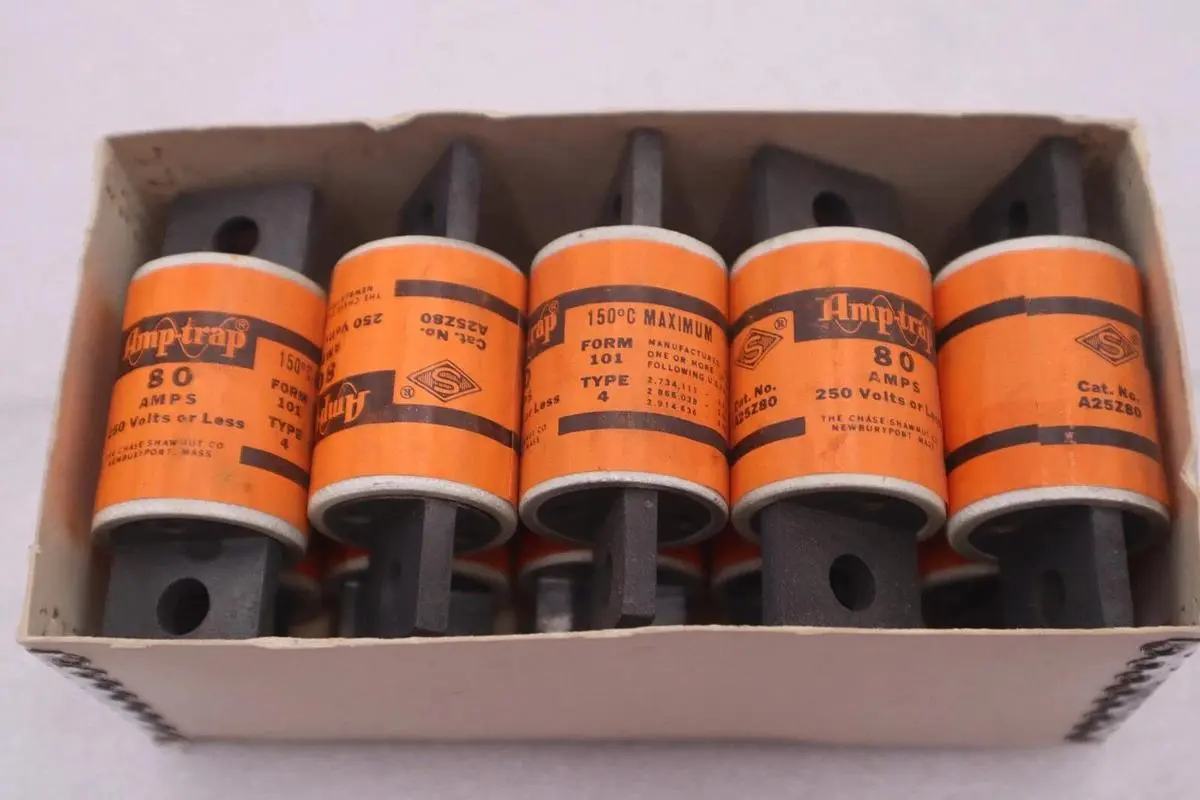 Shawmut Amp Trap Model A25Z80 Fuses 80AMPS 250Volts or Less #3668